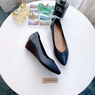 Giày Búp bê xuồng da thật