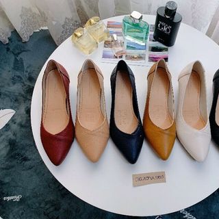 Giày Búp bê xuồng da thật