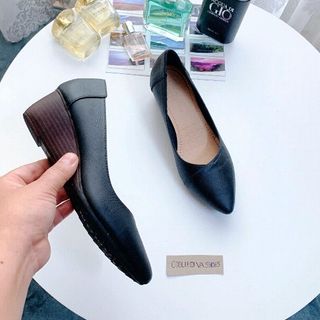 Giày Búp bê xuồng da thật