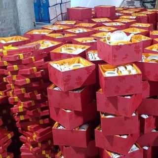 bộ ấm chén bát tràng dáng cánh diều in logo