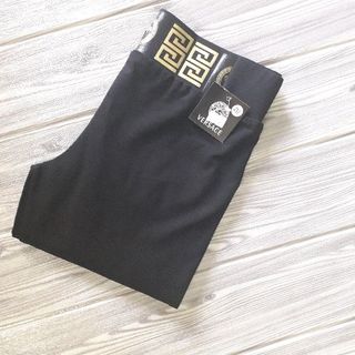 quần legging cạp chun bản to phối hình nhũ vàng