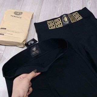 quần legging cạp chun bản to phối hình nhũ vàng