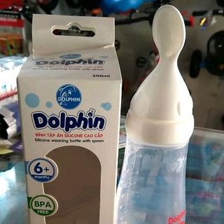 Bình tập ăn Dolphin silicone cao cấp giá sỉ