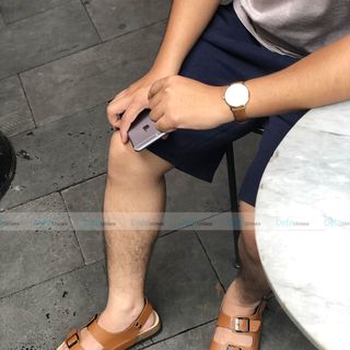Dép đế trấu xỏ ngón màu bò nam