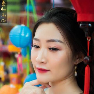 Pháp Phục Áo Lam Đi Chùa Cao Cấp - Áo Vải Lanh Màu Xanh Dương Họa Tiết Hoa Đài Loan - ATXL35