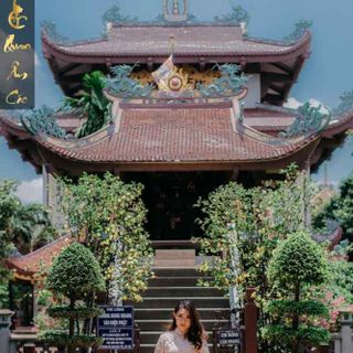Bộ Pháp Phục Đồ Lam Đi Chùa Cao Cấp - Đồ Phật Tử Vải Cotton Pha Đũi Màu Kem Họa Tiết Hoa Sen Đài Loan ASENK24