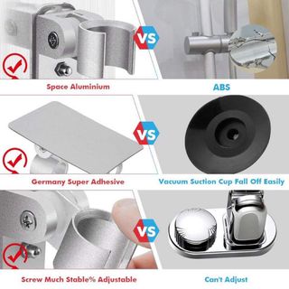 Cài sen hợp kim nhôm dán tường không cần khoan vít