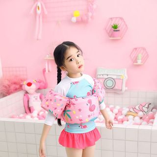 Áo phao bơi liền tay với ngực cho bé