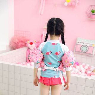 Áo phao bơi liền tay với ngực cho bé
