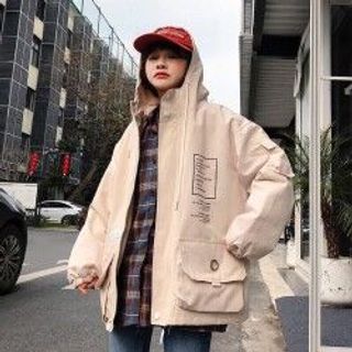 Áo khoác kaki túi hộp cho nữ