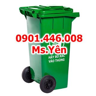 bán thùng rác công cộng ngoài trời 120L 240L nắp kín 2 bánh xe