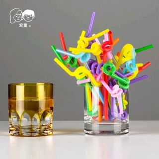 ống hút nghệ thuật 2 đầu xoắn