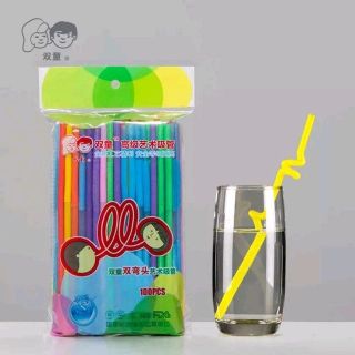 ống hút nghệ thuật 2 đầu xoắn