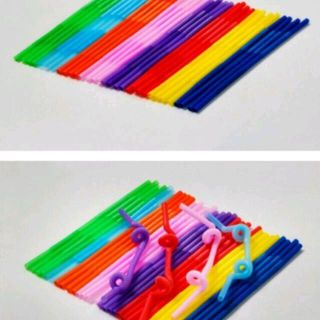 ống hút nghệ thuật 2 đầu xoắn