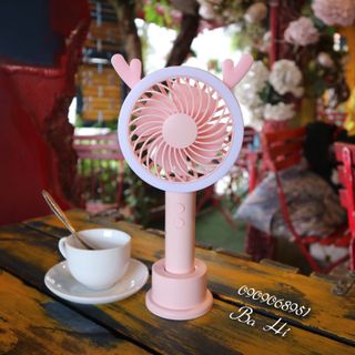 Quạt mini cầm tay 2 cấp độ - 2 kiểu đèn
