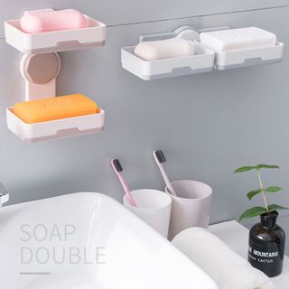 Kệ Để Xà Phòng 2 Tầng Xoay 360 Độ