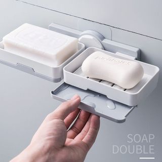 Kệ Để Xà Phòng 2 Tầng Xoay 360 Độ