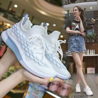 Giày thể Thao Vải Thoáng Khí Phối Họa Tiết Vẩy Rồng Hot 2019