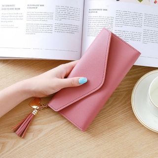 Ví hàn quốc dáng dài dây tua rua trái tim