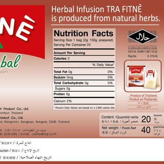 Hộp Trà Thảo Mộc Giảm Cân FITNE Thái Lan Nguyên Bản 2g x 20 gói