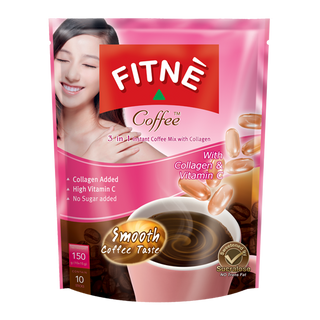 Cà Phê FITNE 3-IN-1 Với Collagen Thái Lan (15g x 10 gói)