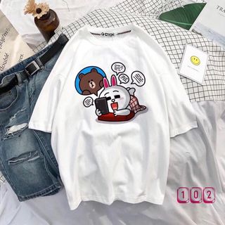 Áo thun tay lỡ sticker