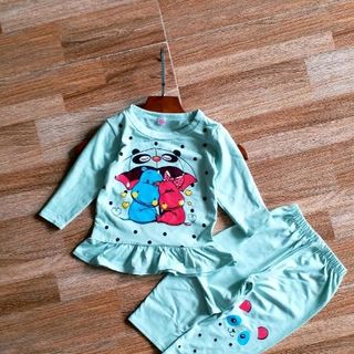 bo dài tay bé gái cotton 4 chieu6 32k