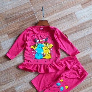 bo dài tay bé gái cotton 4 chieu6 32k