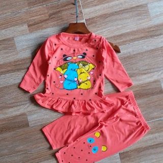 bo dài tay bé gái cotton 4 chieu6 32k