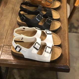 Giày sandal đế trấu 2 khóa màu bò nam