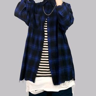 sơ mi Flannel dáng thụng