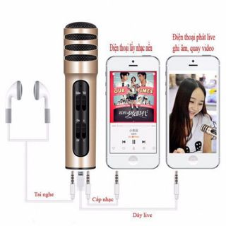 Micro đa năng C7 hát karaoke livestream trên điện thoại giá sỉ