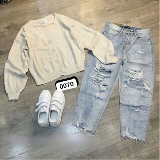 Quần Baggy Nữ Rách