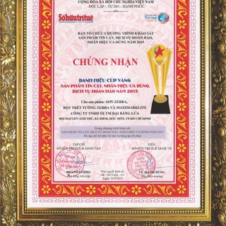 Sơn Nước Nội Thất Cao Cấp Zebra Dễ Lau Chùi 5L/Lon