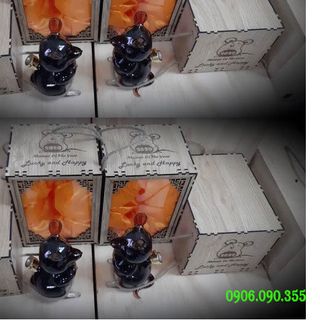Bình đựng R con chuột Mickey hộp gỗ của Nga