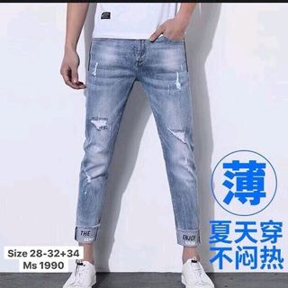 Quần Nam thêu ống lai có size 34 giá sỉ
