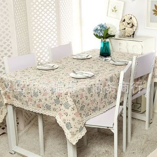 Khăn trải bàn canvas có ren KT 140x180cm nhiều họa tiết nhiều mẫu KB trangtrinhacua