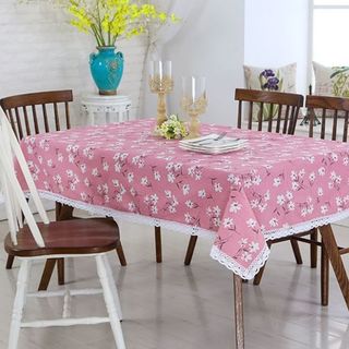 Khăn trải bàn canvas có ren KT 140x220cm nhiều họa tiết nhiều mẫu KB trangtrinhacua