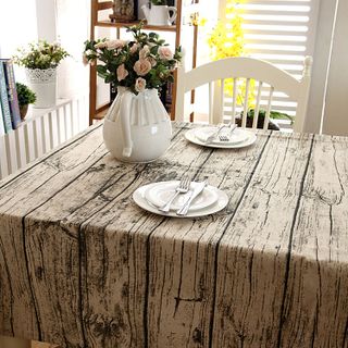 Khăn trải bàn canvas không ren KT 140x240cm họa tiết sọc caro nhiều mẫu KB trangtrinhacua