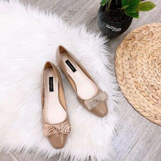 Giày Bít 5p nơ lụa