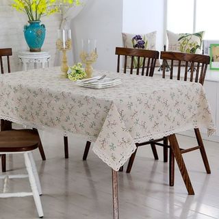 Khăn trải bàn canvas có ren KT 90x140cm nhiều họa tiết nhiều mẫu KB trangtrinhacua