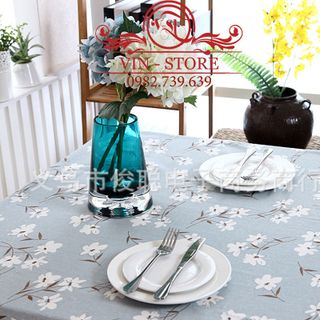 Khăn trải bàn canvas không ren KT 140x140cm nhiều họa tiết nhiều mẫu KB trangtrinhacua