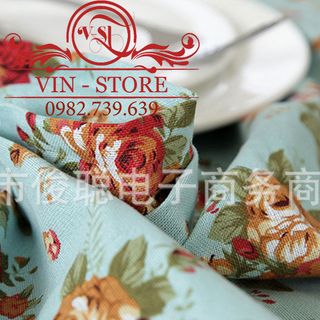 Khăn trải bàn canvas không ren KT 140x140cm nhiều họa tiết nhiều mẫu KB trangtrinhacua