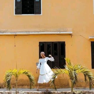 ĐẦM MAXI THỔ CẨM TRẮNG