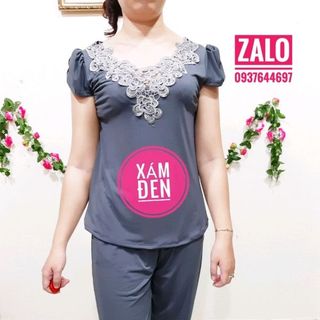 Đồ bộ dài thun ladong tím