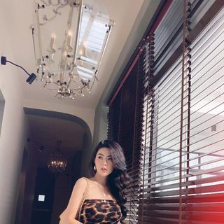 Đầm body ống nhún beo sexy
