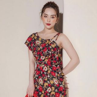 ĐỒ BAY HOA CỔ CHÉO 1 DÂY 1 TAY NGẮN MS 2332