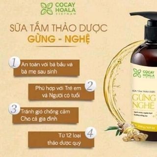 Sữa tắm thảo dược Gừng Nghệ