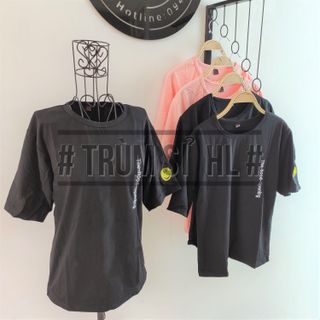 Áo thun tay lỡ unisex chữ thêu