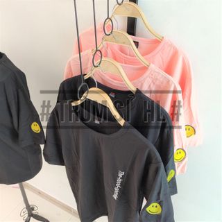 Áo thun tay lỡ unisex chữ thêu